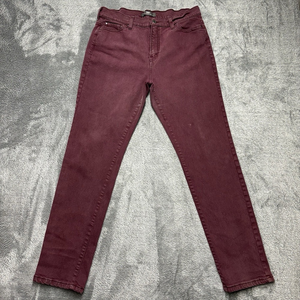 Levi's 512 Slimming Skinny Jeans Burgundy Red Stretch Mid Rise Womens‎ 16